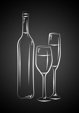 Şarap sanat illüstrasyon