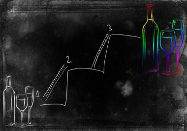Şarap sanat illüstrasyon