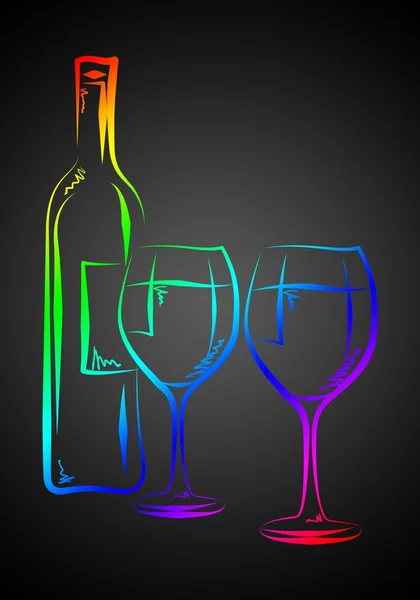 Wine art illustration — Stock Photo, Image