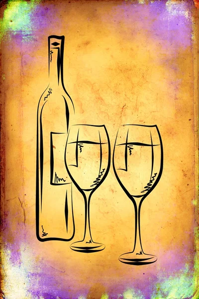 Arte del vino illustrazione — Foto Stock