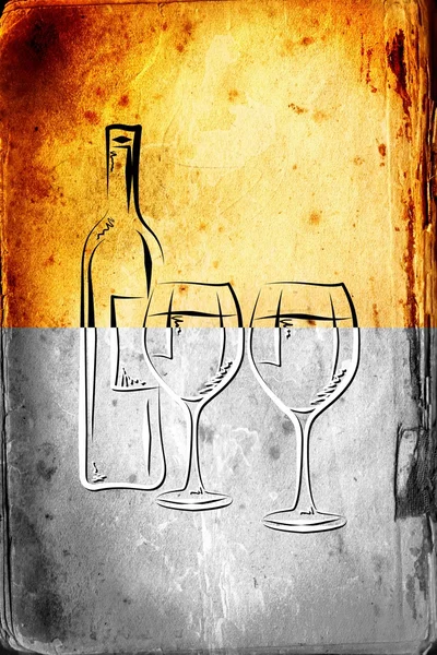 Víno umění ilustrace — Stock fotografie