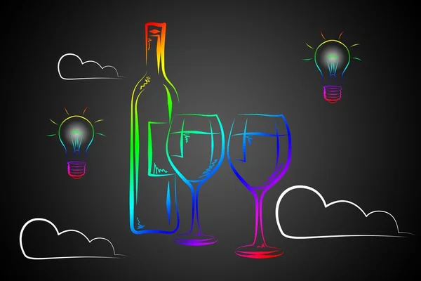 Wine art illustration — Stock Photo, Image