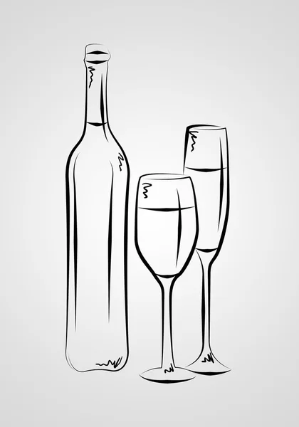 Weinkunst-Illustration — Stockfoto