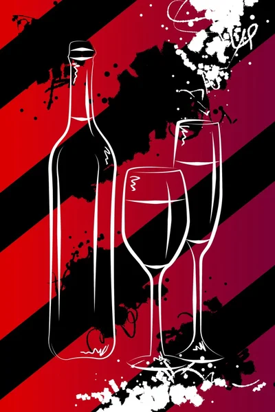 Ilustración arte del vino —  Fotos de Stock