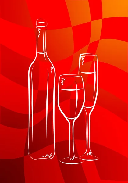 Wine art illustration — Stock Photo, Image