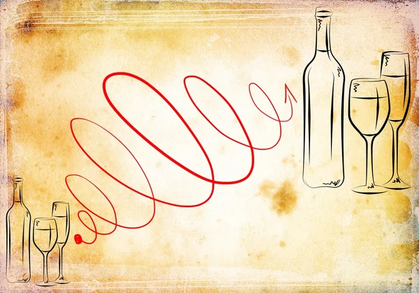 Arte del vino illustrazione — Foto Stock