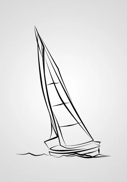 Illustration zur Yacht-Ikone — Stockfoto