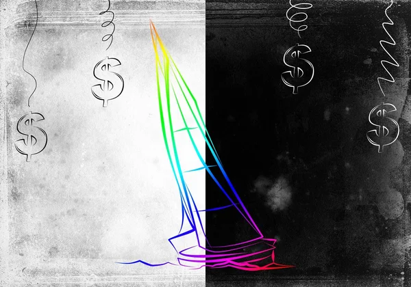 Jacht pictogram illustratie — Stockfoto