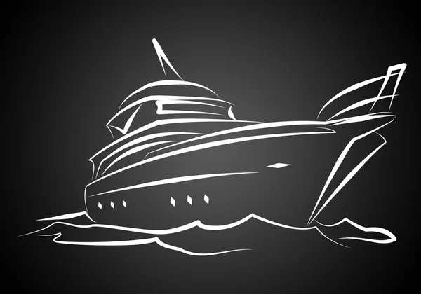 Illustration zur Yacht-Ikone — Stockfoto