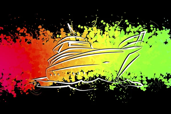 Yacht ikon illustration — Stockfoto
