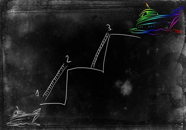 Jacht pictogram illustratie — Stockfoto