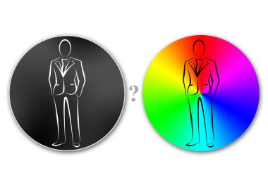 adam iş takım elbise çizimde