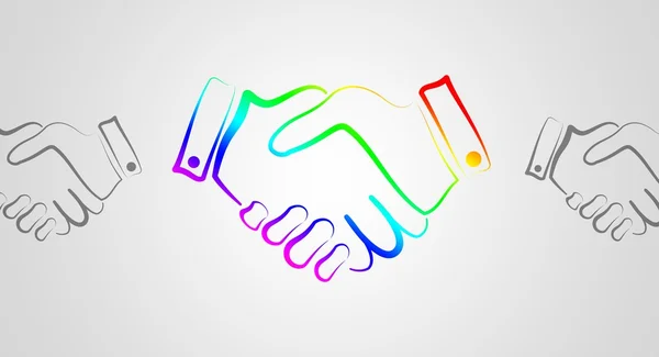 Handshake icon illustation — Stock Photo, Image