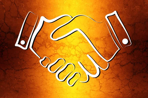 Handshake icon illustation — Stock Photo, Image