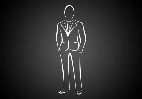 Man in business suit illustration — Stock Photo, Image