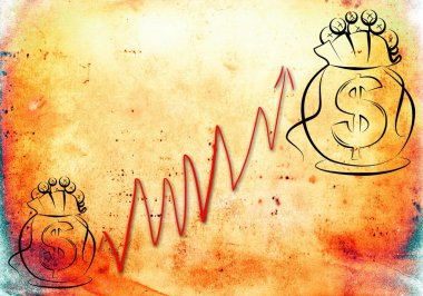 Dolar simgesi illüstrasyon çuval