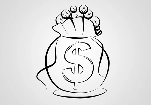 Dollar icon illustration sack — Stock Photo, Image