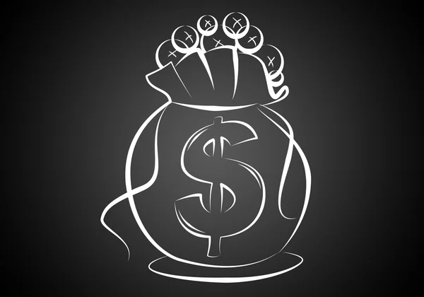 Dollar icon illustration sack — Stock Photo, Image