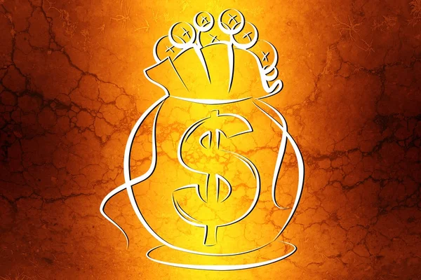 Dollar icon illustration sack — Stock Photo, Image