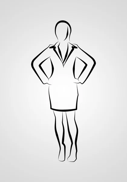 Ilustração de ícone de mulher de negócios — Fotografia de Stock