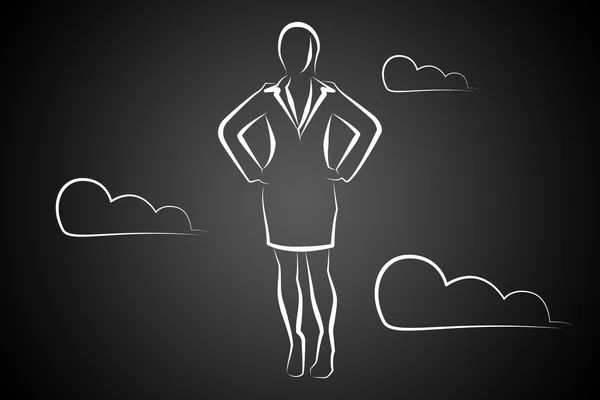 Ilustração de ícone de mulher de negócios — Fotografia de Stock