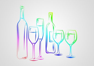 Şarap sanat illüstrasyon