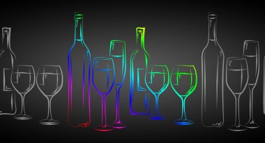 Şarap sanat illüstrasyon