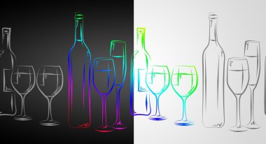 Şarap sanat illüstrasyon
