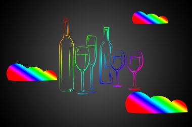 Şarap sanat illüstrasyon