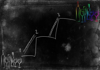 Şarap sanat illüstrasyon