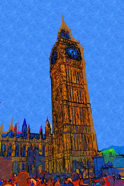 Londen kunst ontwerp illustratie — Stockfoto