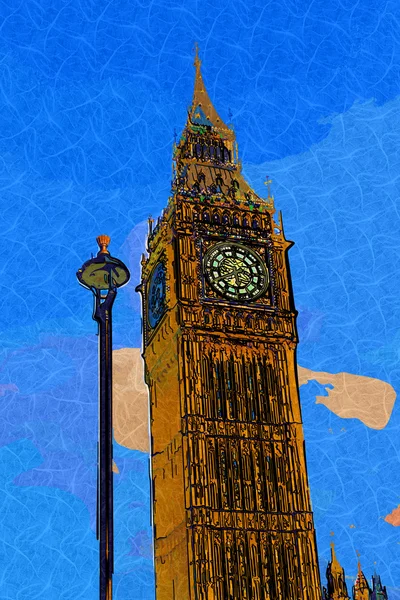 Londen kunst ontwerp illustratie — Stockfoto