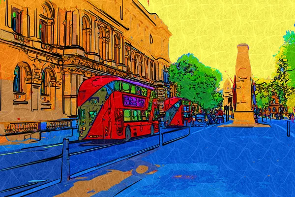 Londen kunst ontwerp illustratie — Stockfoto