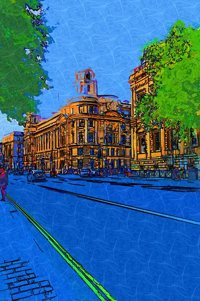 Londen kunst ontwerp illustratie — Stockfoto