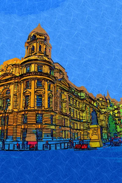 Londen kunst ontwerp illustratie — Stockfoto