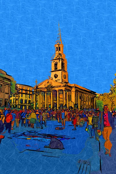 Londen kunst ontwerp illustratie — Stockfoto