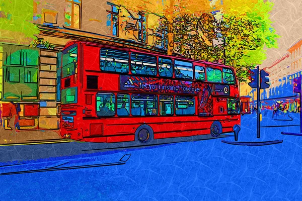 Londen kunst ontwerp illustratie — Stockfoto