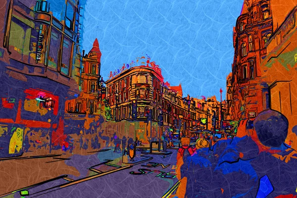 Londen kunst ontwerp illustratie — Stockfoto