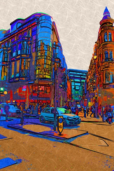 Londen kunst ontwerp illustratie — Stockfoto