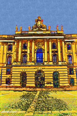 Berlin şehir sanat illüstrasyon