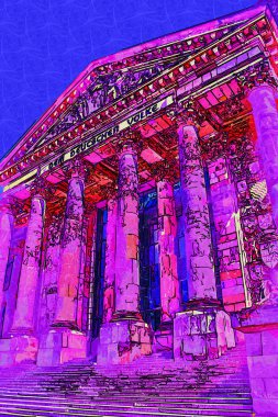 Berlin şehir sanat illüstrasyon