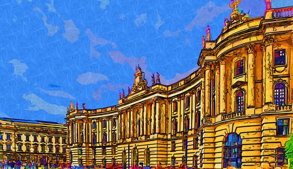 Berlino città arte illustrazione — Foto Stock