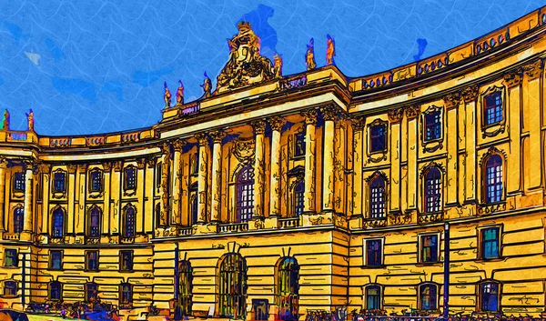 Berliner Stadt Kunst Illustration — Stockfoto