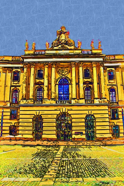 Berliner Stadt Kunst Illustration — Stockfoto