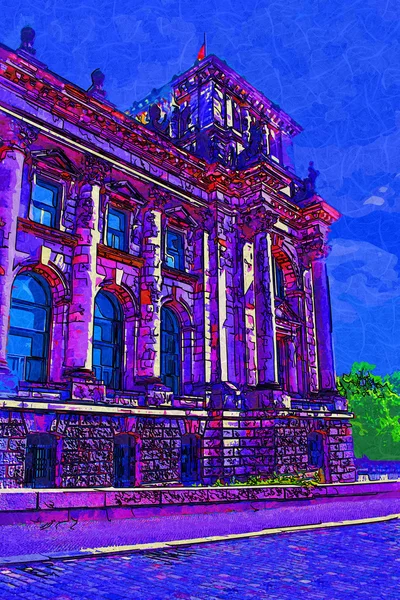 Berlijn stad kunst illustratie — Stockfoto