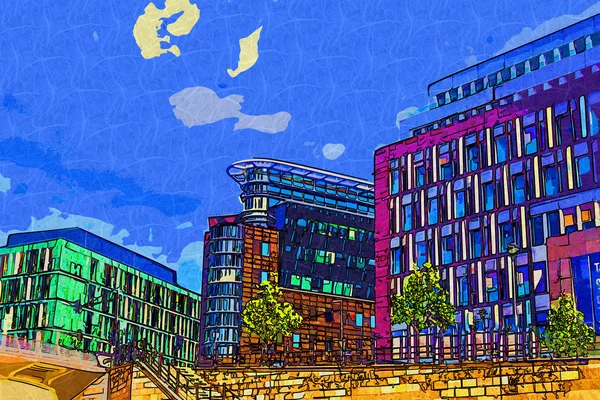 Berlin city art illustration — Stockfoto