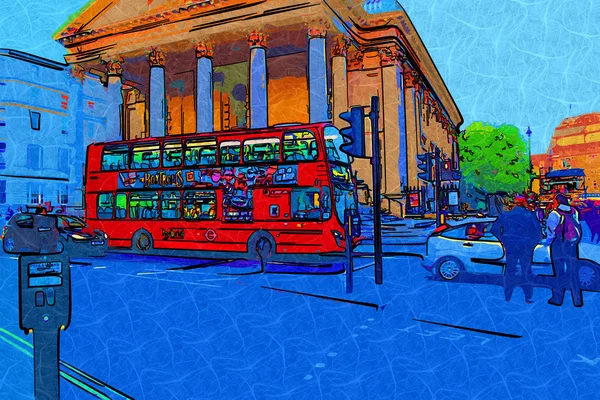 Londen kunst ontwerp illustratie — Stockfoto