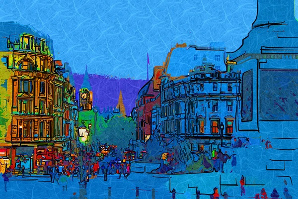 Londen kunst ontwerp illustratie — Stockfoto