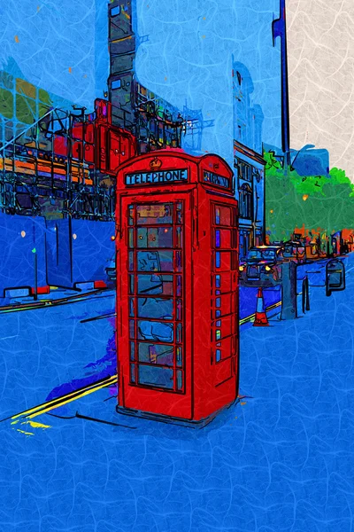 Londen kunst ontwerp illustratie — Stockfoto