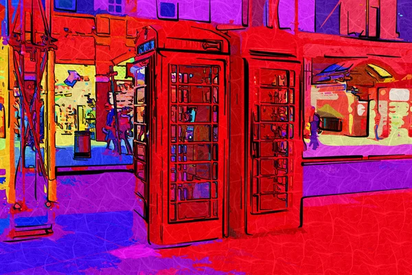 Londen kunst ontwerp illustratie — Stockfoto